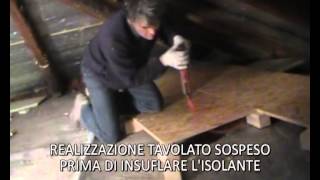 ISOLAMENTO SOTTOTETTO CON CELLULOSA IN FIOCCHI  TAVOLATO [upl. by Badr]