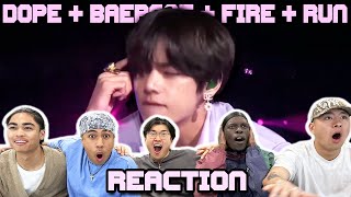 OUR FIRST TIME WATCHING BTS DOPE​ X​ BAEPSAE​ X FIRE X RUN​ LIVE [upl. by Siulegroj]