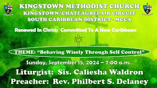 Kingstown Methodist Church  Sunday Morning Worship Service September 15 2024 at 700 AM [upl. by Nylarahs]