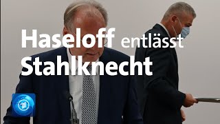 SachsenAnhalt Ministerpräsident Haseloff entlässt Innenminister Stahlknecht [upl. by Lourie996]