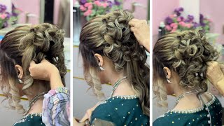 Easy Messy Updo Hair Tutorial by OujBeautyParlour [upl. by Ecirtahs984]