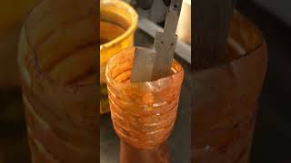 CUTTING🔪 MEASURING TAPES AND FORGING A DAMASCUS KNIFE 🥕🔪viralvideo shortvideo [upl. by Nonnah]