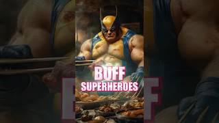 BUFF SUPERHEROES  WOLVERINE HULK SUPERMAN BATMAN IRON MAN FAT BUFF SUPERHEROES DC MARVEL AI [upl. by Ahsrav]