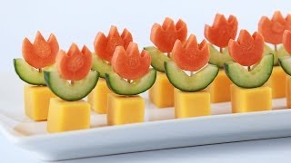 SUPER MARIO FIRE FLOWER APPETIZERS  NERDY NUMMIES [upl. by Odelia]