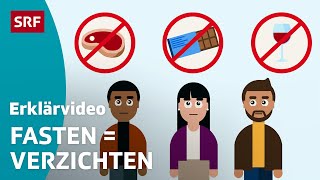 Was ist Fasten – einfach erklärt  Kindervideos  SRF Kids [upl. by Htidra]