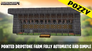 Dripstone farm Minecraft simple and fully Automatic javabedrockPE 117 Infinite Pointed Dripstone [upl. by Ninnahc]