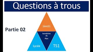 Isométries du plan questions à trous [upl. by Nylodnewg848]