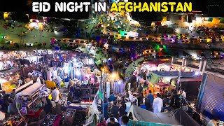 Eid Night Bustle Celebrating in the Crowded Streets of Jalalabad Afghanistan  4K [upl. by Arlinda]