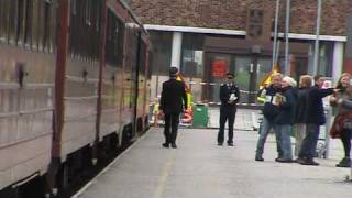 Regional train departs Bodø station 21710 [upl. by Radcliffe]