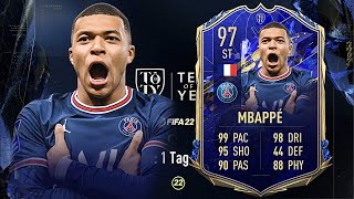 FIFA 22 KYLIAN MBAPPE 97 TOTY PLAYER REVIEW I FIFA 22 ULTIMATE TEAM [upl. by Nitsew]