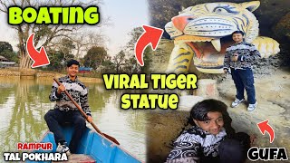 Tal Pokhara tira boating gardai  Viral tiger statue Rampur Palpa  VLOG 82  Anish Ghimire [upl. by Ahsein]