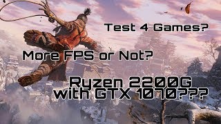 Ryzen 3 2200G STOCK vs Ryzen 3 2200G  GTX 1070 Test 4 Games [upl. by Alice]