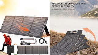 Portable Solar Panel 200W Ultra Light Flexible Foldable Solar Panel Kit [upl. by Areek]