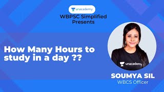 How Many Hours to study in a day Soumya Sil  WBCS Officer [upl. by Garges]