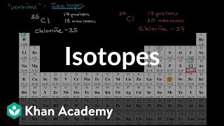 Isotopes  Atomic structure and properties  AP Chemistry  Khan Academy [upl. by Aelsel]