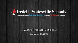 September 11 2023  Board of Education Meeting [upl. by Jordanna424]