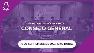 Décima cuarta sesión urgente del Consejo General del IECM  19092023 [upl. by Zsazsa]