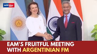 S Jaishankar holds bilateral talks with Argentinian FM Diana Mondino Heres what he promised her [upl. by Aneek]