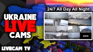 🔴 Ukraine Live Cams  KyivKharkivDniproDonetsk  Audio 🔊 [upl. by Aicittel]