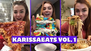 A full day of eating in NYC Bagels Pizza chinatown costco etc  KarissaEats Compilation Vol 1 [upl. by Chabot66]