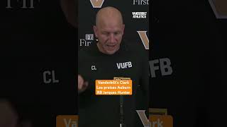 Vanderbilt head coach Clark Lea is asked about defending Auburn RB Jarquez Hunter wareagle wde [upl. by Onra]