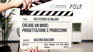 Creare un MOOC progettazione e produzione Valeria Baldoni [upl. by Alyks]