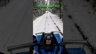 Got no grip  Winter ATV riding  Can Am Renegade 1000xxc  Polaris Scrambler XP 850 [upl. by Foster]