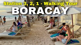 BORACAY STATION 3 2 1 FULL WALKING TOUR  Boracay Island Philippines 2024 [upl. by Milt558]