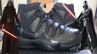 How To Dye Soles and Dirty Midsoles Tutorial Custom Dark Side 11s [upl. by Ladew]