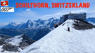 SWITZERLAND TRAVEL  EXPLORING BOND 007 WORLD AND PIZ GLORIA IN SCHILTHORN [upl. by Nnylacissej]