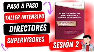 SESIÓN 2 TALLER INTENSIVO CTE DIRECTORES Y SUPERVISORES [upl. by Ennayram771]