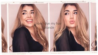 HONEY BLONDE HAIR AT HOME EASY DIY HAIR COLOR TUTORIAL UNDER 50  Chloe Zadori [upl. by Vanderhoek467]