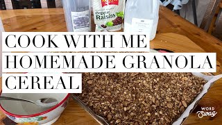 HOMEMADE GRANOLA II CEREAL II COOK WITH ME [upl. by Ethyl]