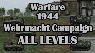 Warfare 1944  German Campaign  Hardened All Levels [upl. by Nassah26]