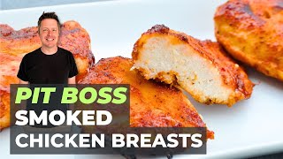 How to Make JUICY Smoked Chicken Breasts on a Pit Boss Pellet Grill [upl. by Lhok721]