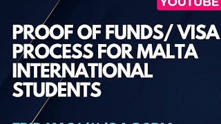 Malta Student VisaProof of funds for international students [upl. by Landau]