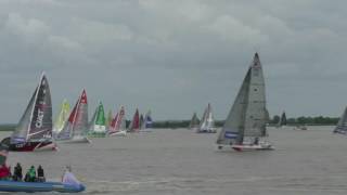 Solitaire du Figaro le départ de létape Pauillac  Gijon [upl. by Corabella860]