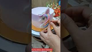 3D Unicorn theme Cake Decoration 🥰🫅🏼 kuhucakesclasses viralshort [upl. by Nosiaj]