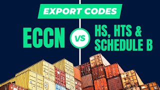 Export Codes ECCN vs HS HTS and Schedule B [upl. by Akimot]