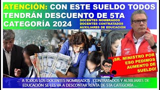 😱ATENCIÓN🔴 LOS NOMBRADOSCONTRATADOS Y AUXILIARES TENDRÁN DESCUENTO DE 5TA CATEGORÍA 2024 [upl. by Dagna]