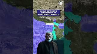 Siliguri corridor  India biggest weakness upsc geopolitics Chiba shorts [upl. by Photima]