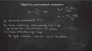 Stężenie procentowe roztworu  wzory Woda i roztwory wodne [upl. by Sidoon]