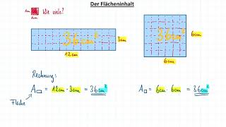 Flächen berechnen Rechteck und Quadrat [upl. by Nashom]