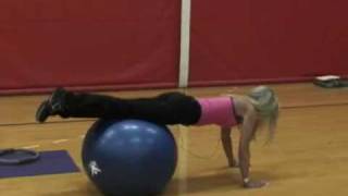 Stability Ball Hand Walks with Reverse Hypers [upl. by Dolphin]