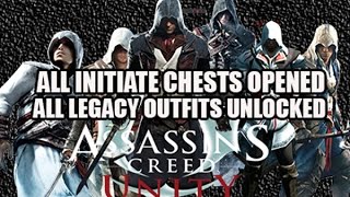 Assassins Creed Unity All Initiate Chests Opened and Legacy Outfits Unlocked [upl. by Donall]