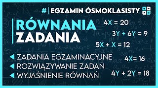 ZADANIA Z RÓWNAŃ 🧮 Najlepsze metody ✅️  Egzamin Ósmoklasisty 2025 [upl. by Casia]