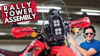 Honda CRF300L Rally Tower Build Install 23 [upl. by Hylan]