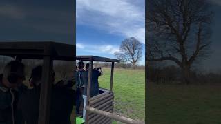 Clay shotgun shooting hit two in a row [upl. by Ahsiuqet]