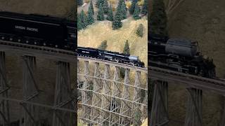 Kato N Scale Big Boy 4014 on Trestle modelrailroad modeltrain nscale steamlocomotive bigboy [upl. by Anitnerolf]