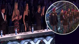 Americas Got Talent  Simon Cowell gives standing ovation to 82nd Airborne Division for performance [upl. by Lark884]